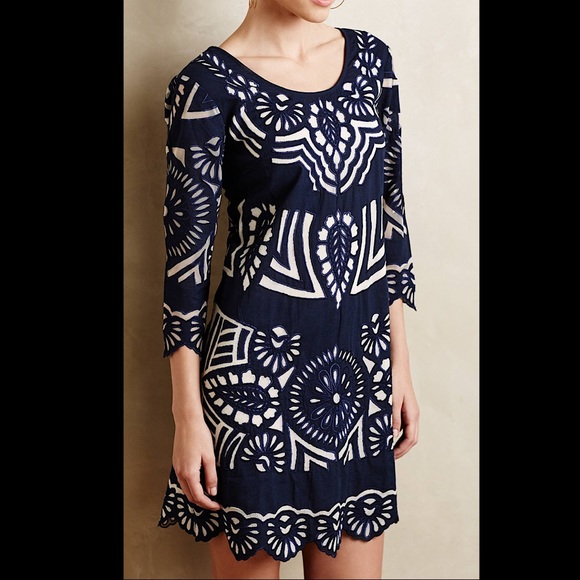 Anthropologie Dresses & Skirts - Anthropologie Kas New York Embroidered Shift Dress